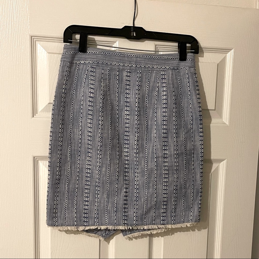 Ann Taylor LOFT vintage Textured/Structural Minimalist Pencil Skirt - Picture 3 of 6